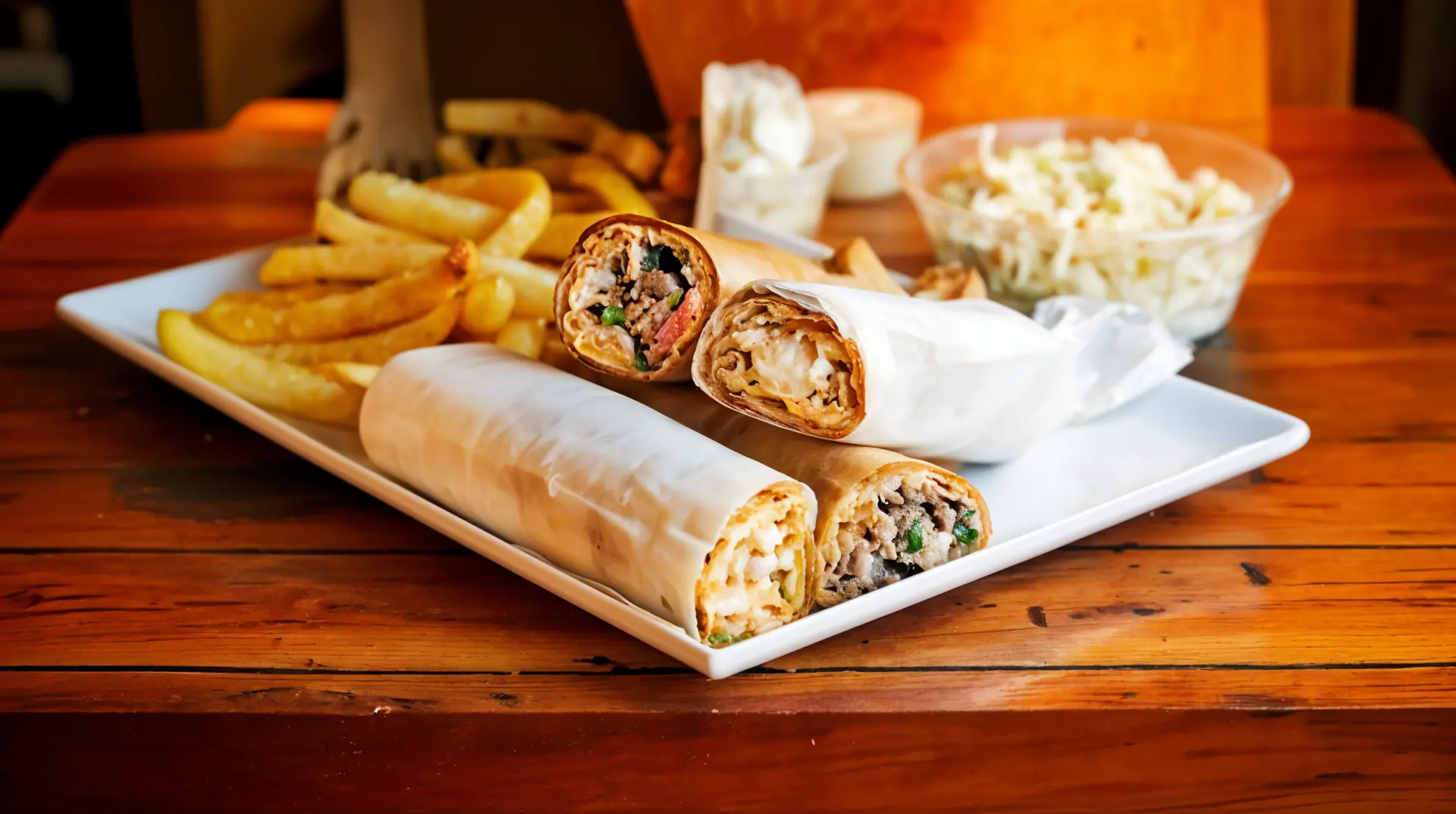Freshly made shawarma